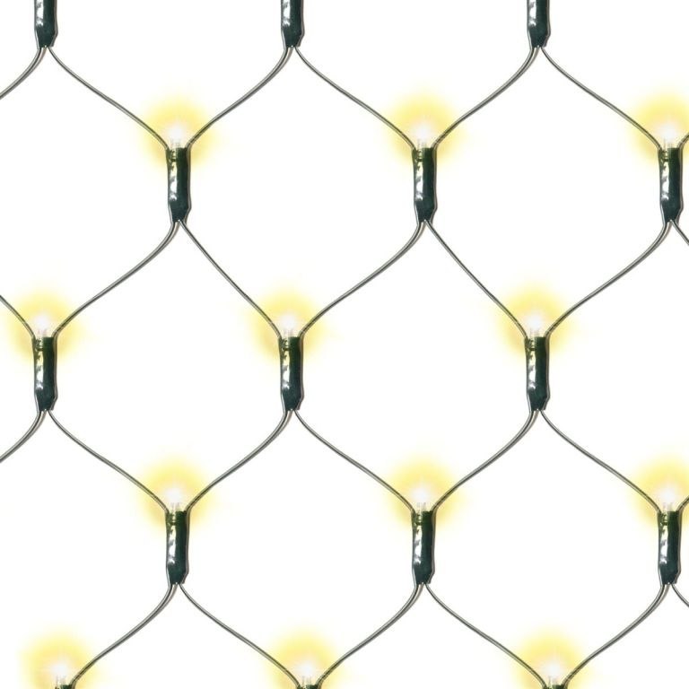 Świąteczne oświetlenie świecąca sieć 3 x 3 m ciepła biel z timerem 128 LED